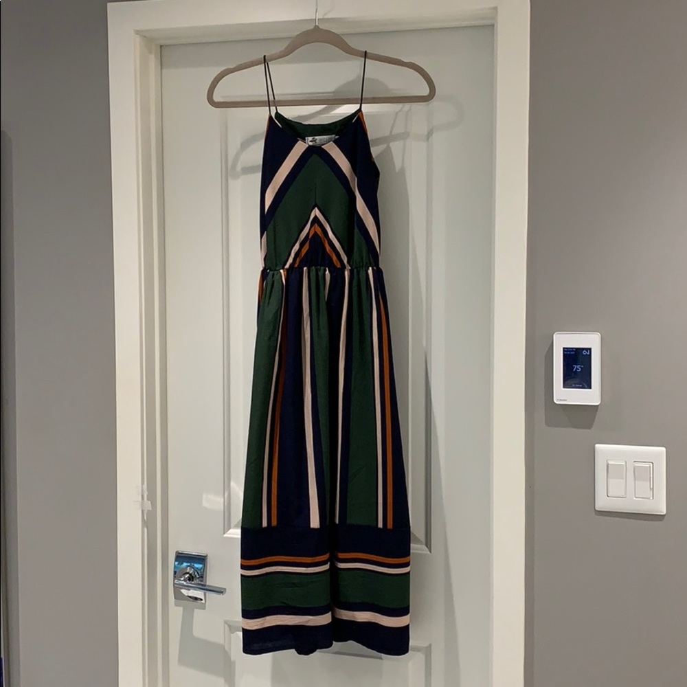 Striped midi dress